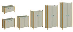 Stollenschrank zweitürig